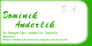 dominik anderlik business card